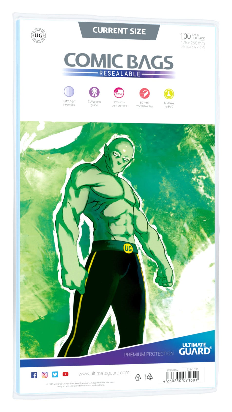 Ultimate Guard Comic Bags Resealable Current Size (100) 175x268 mm - immagine 2
