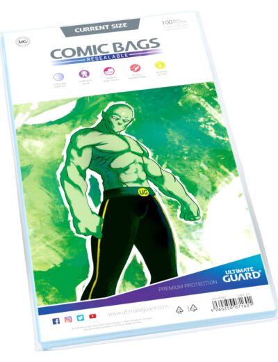 Ultimate Guard Comic Bags Resealable Current Size (100) 175x268 mm