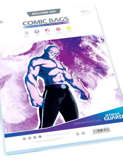 Ultimate Guard Comic Bags Resealable Magazine Size (100) 222x281 mm