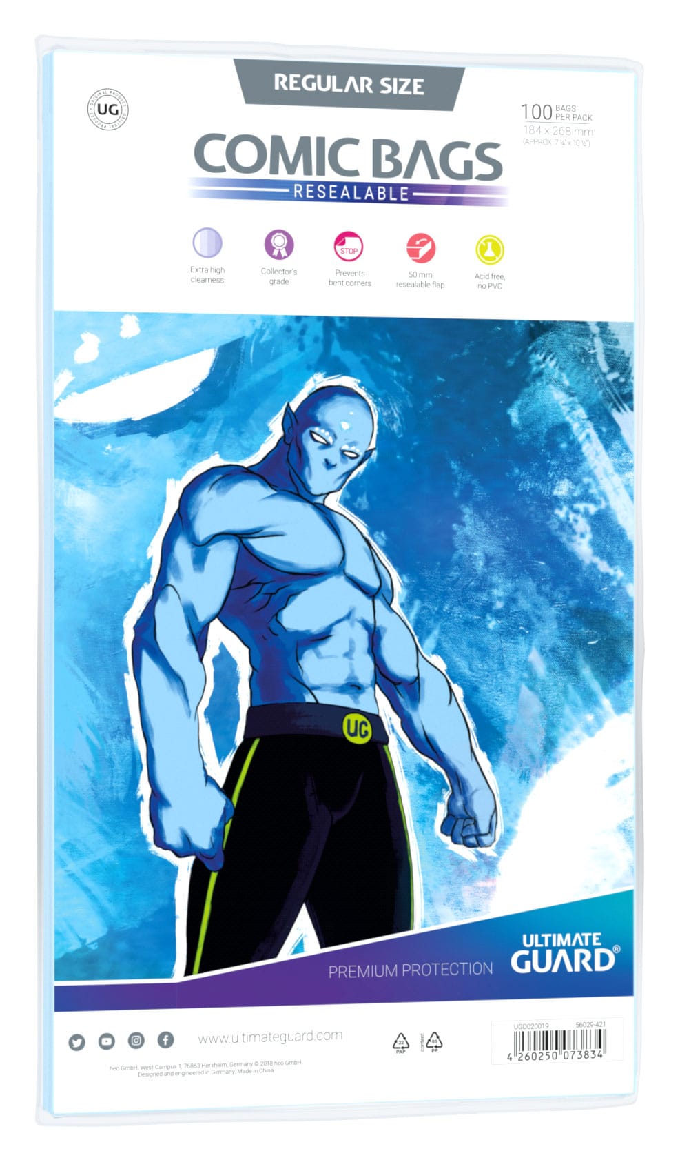 Ultimate Guard Comic Bags Resealable Regular Size (100) 184x268 mm - immagine 2