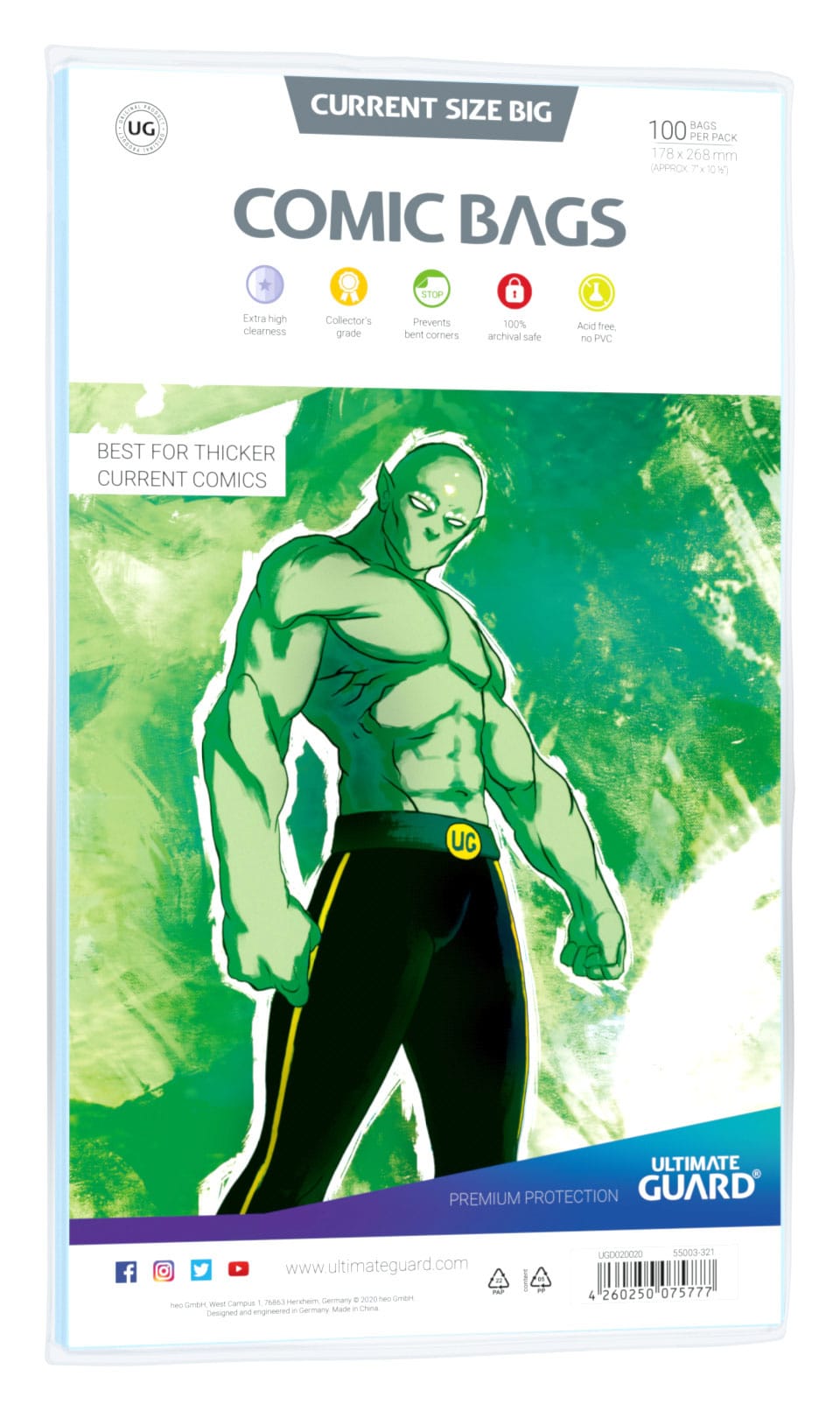 Ultimate Guard Comic Bags BIG Current Size (100) 178x268 mm - immagine 2