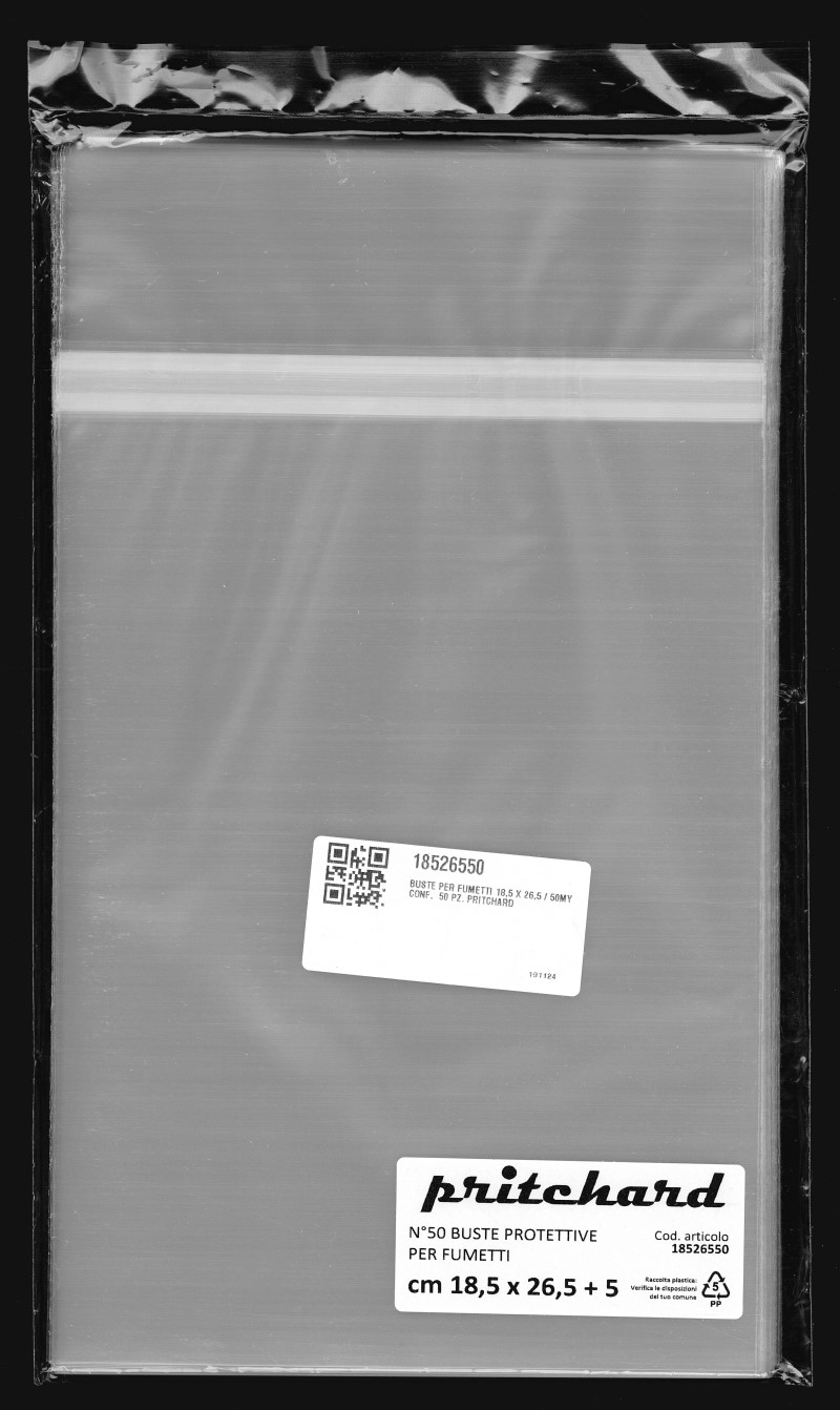Buste Protettive per Fumetti 185x265 mm (50my)