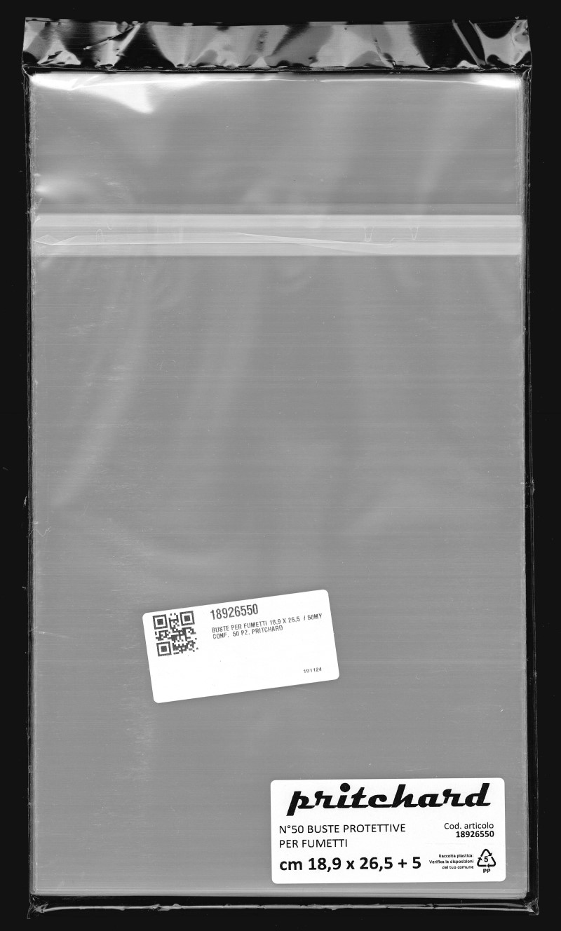 Buste Protettive per Fumetti 189x265 mm (50my)